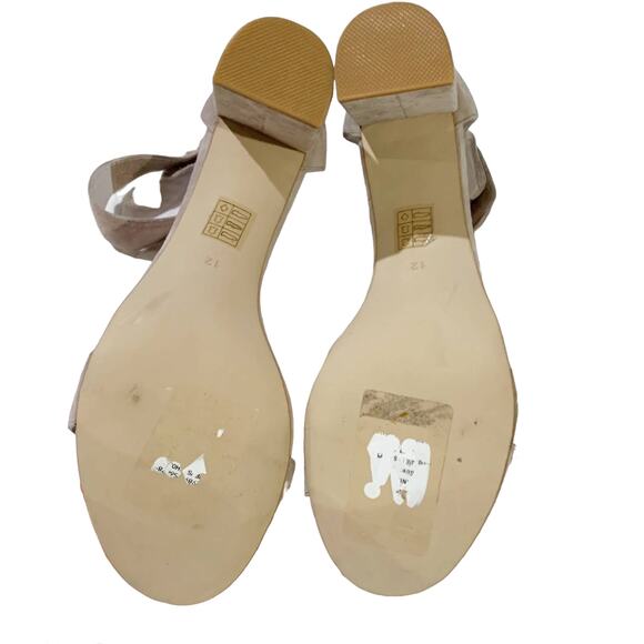 Jeffrey Campbell Lindsay Suede Block Heel Sandal NEW Taupe Size 12 - Picture 6 of 8